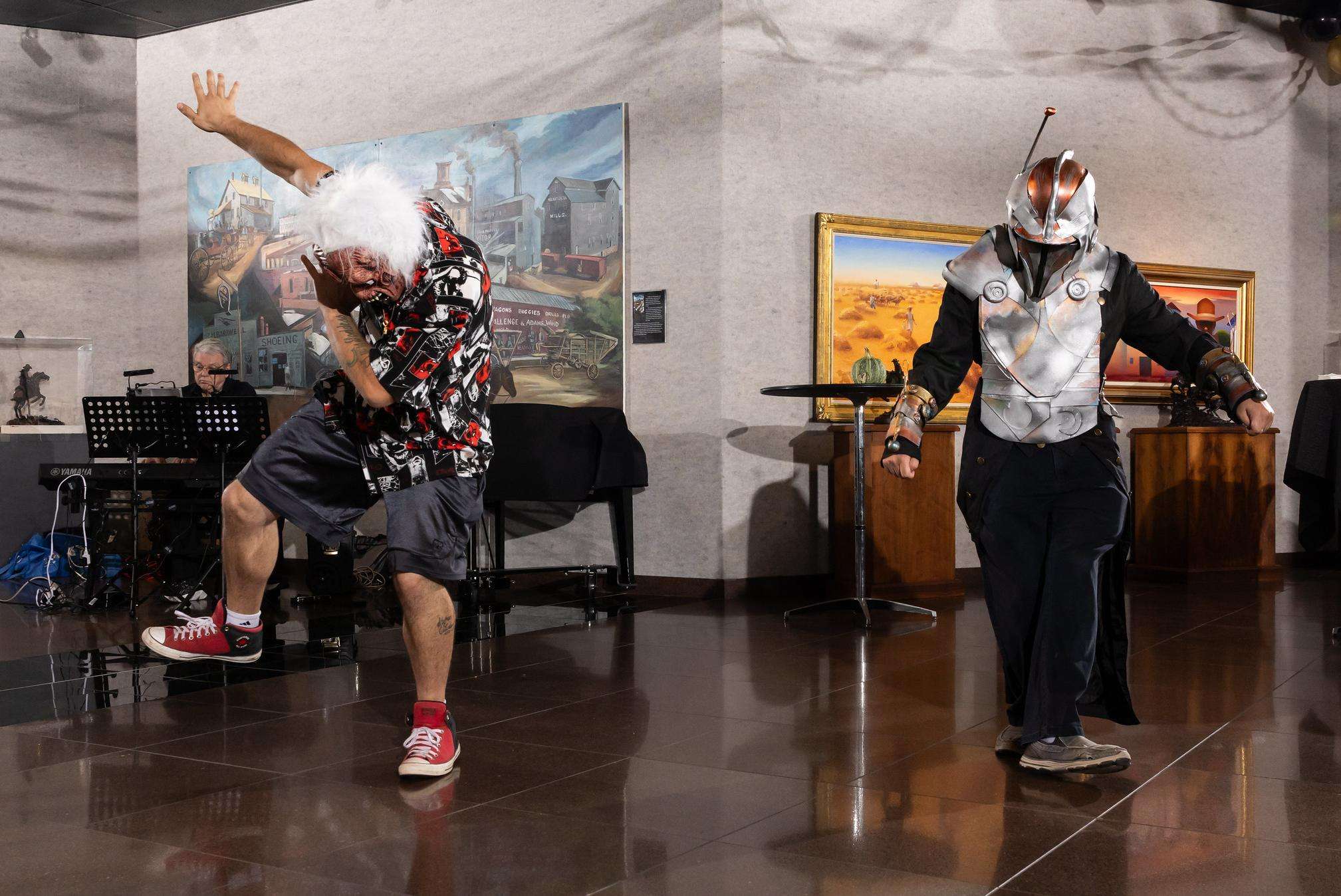 Attendees at last year’s McKown Masquerade Ball dance in the Shafer Gallery.