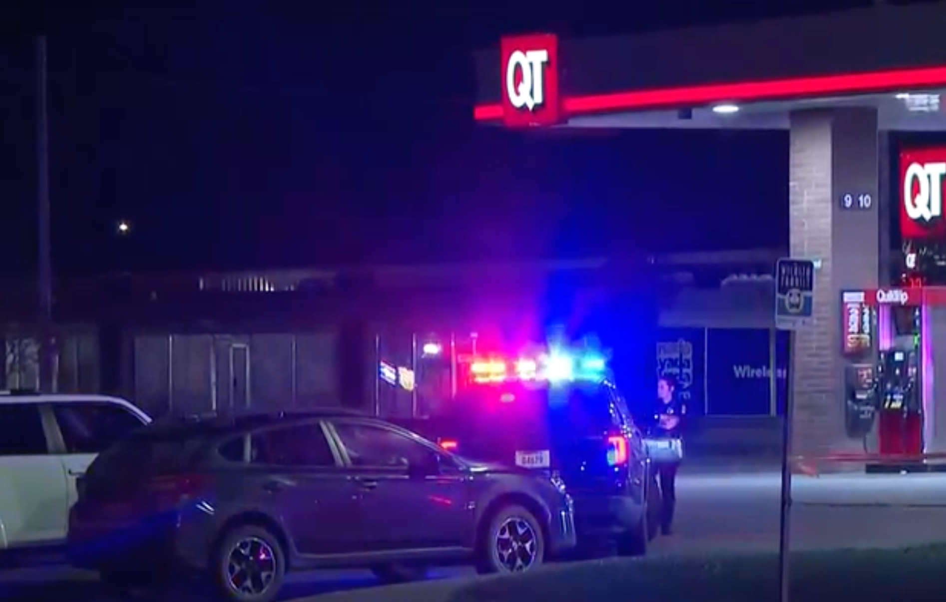 Police on the scene early October 1, photo courtesy KWCH