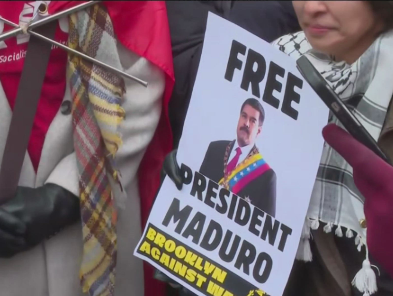 Protestors outside the courtroom in New York -photo courtesy CSPAN