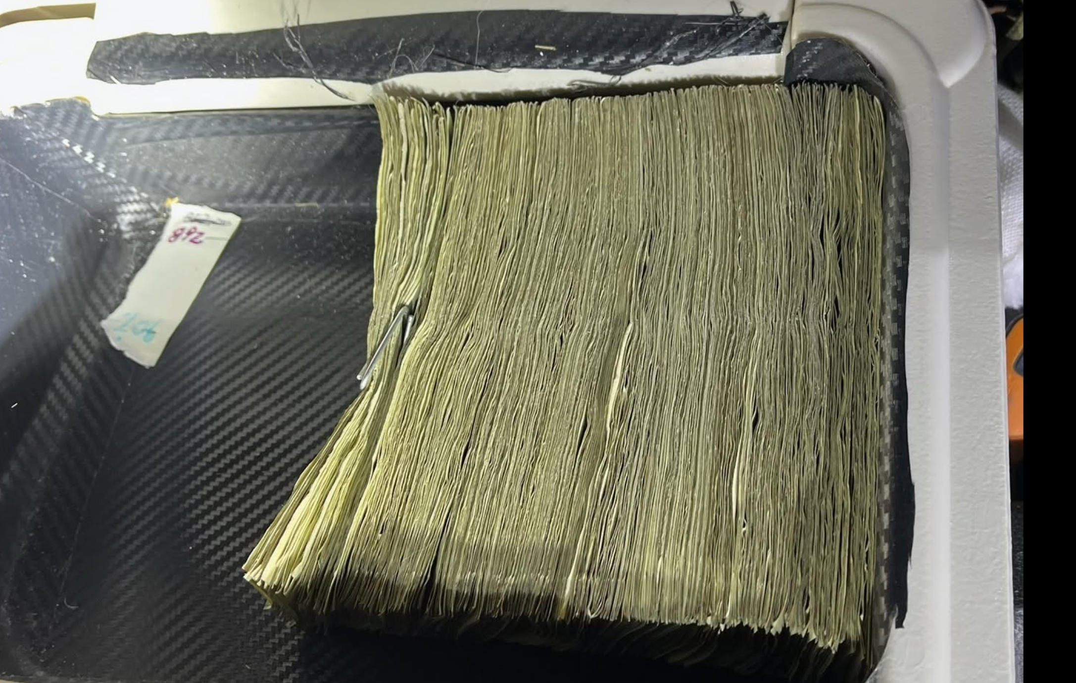 Deputies found a large sum of currency -photo Cass County