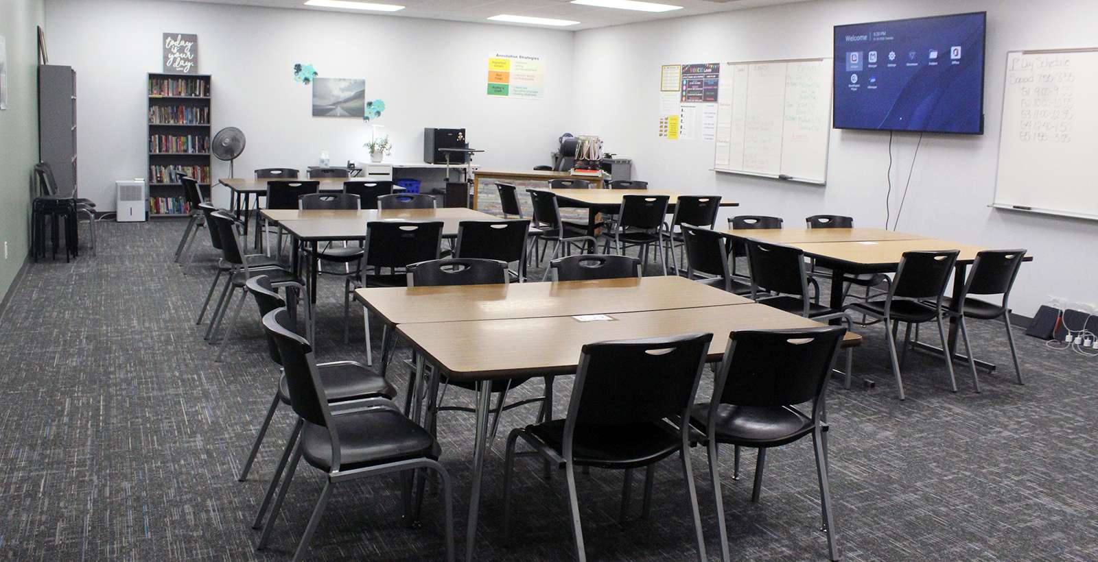 One of the larger renovated classrooms in the new Hays Middle School, 2300 E. 13th St. Photo by Cristina Janney/Hays Post