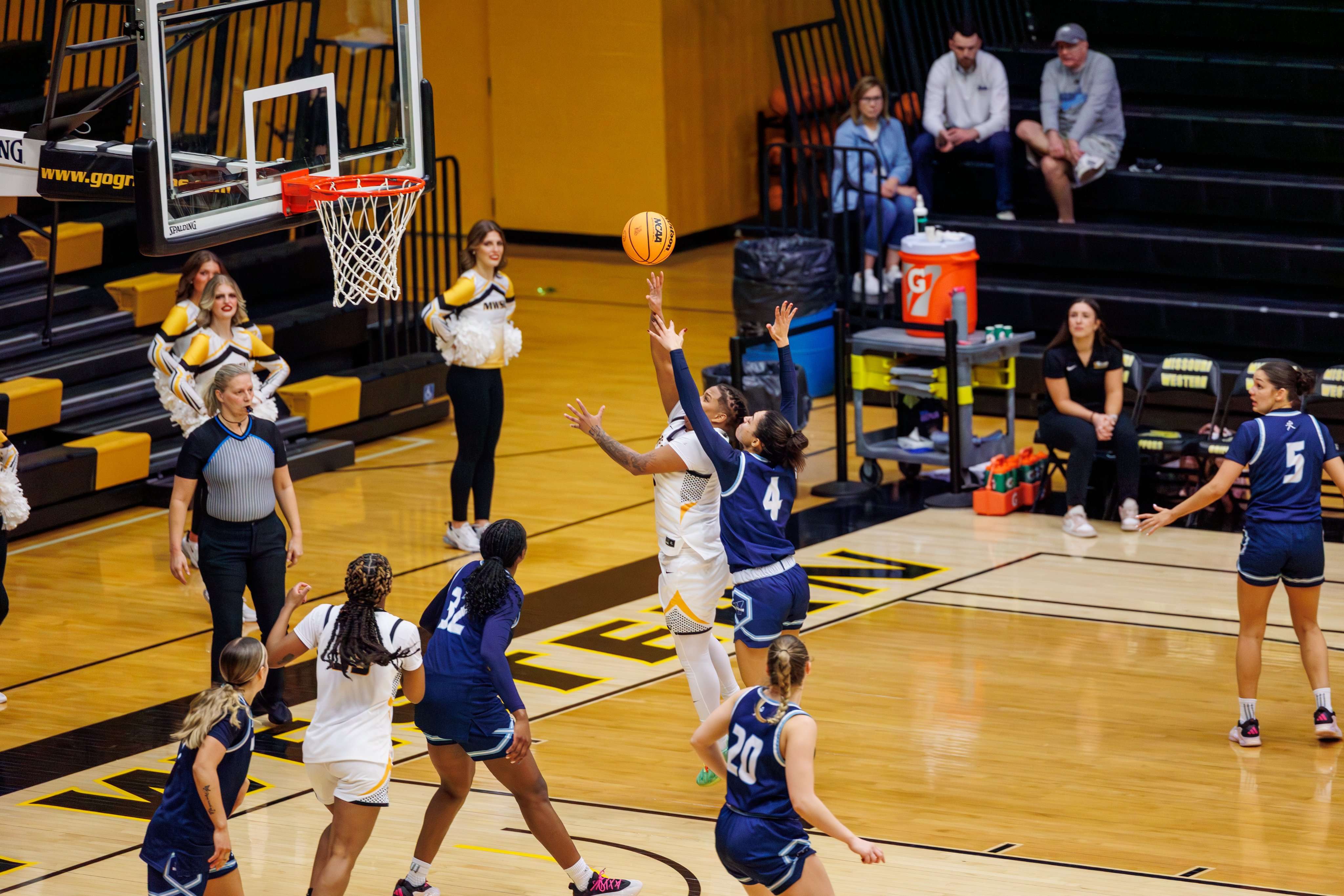 The Missouri Western State University women earned their first conference win after a strong defensive effort and a 75-67 win over Washburn/ Photo courtesy of MoWest Athletics on X