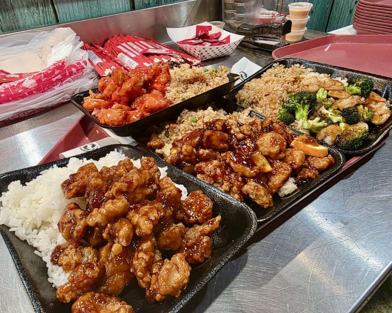 Chicken and shrimp dishes from Saiko Asian Express in Hays. Courtesy photo