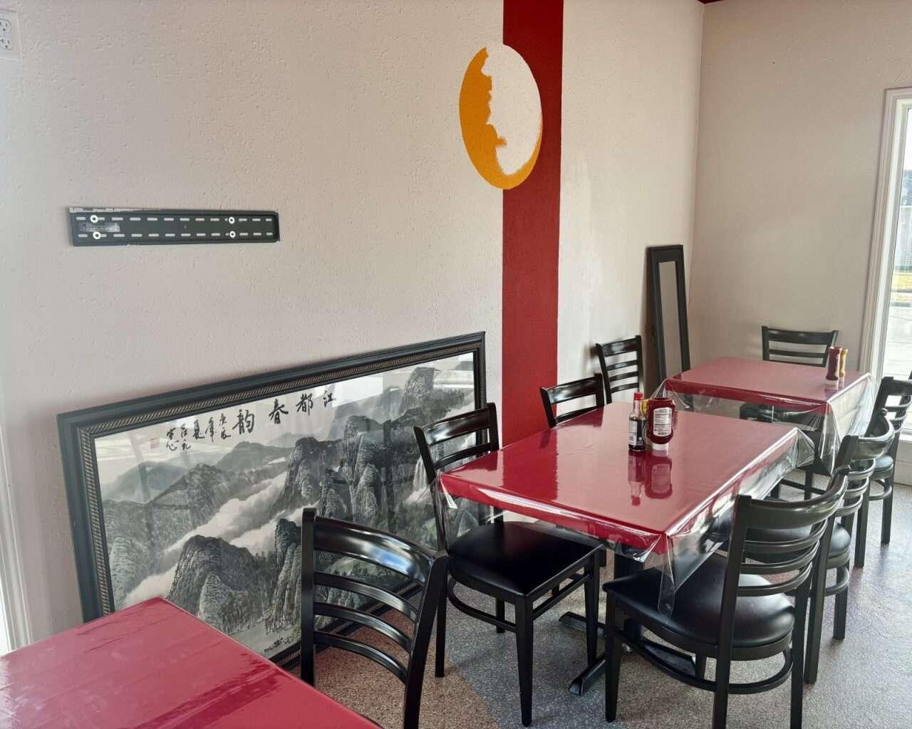 Seating and interior decorations soon to be hung up at Saiko Asian Express in Hays. Photo by Tony Guerrero/Hays Post