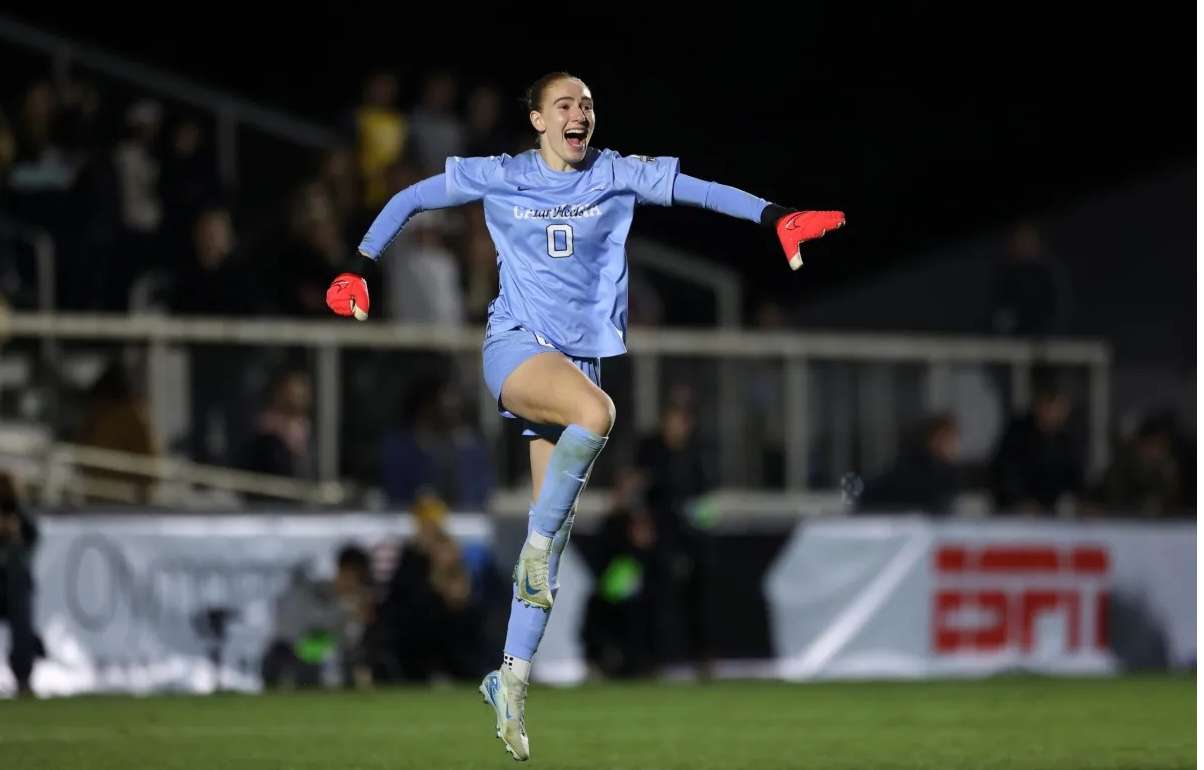 Clare Gagne, a collegiate signing from the University of North Carolina last season by the Kansas City Current, has resigned with the team through 2026/ Photo courtesy of UNC Women's Soccer