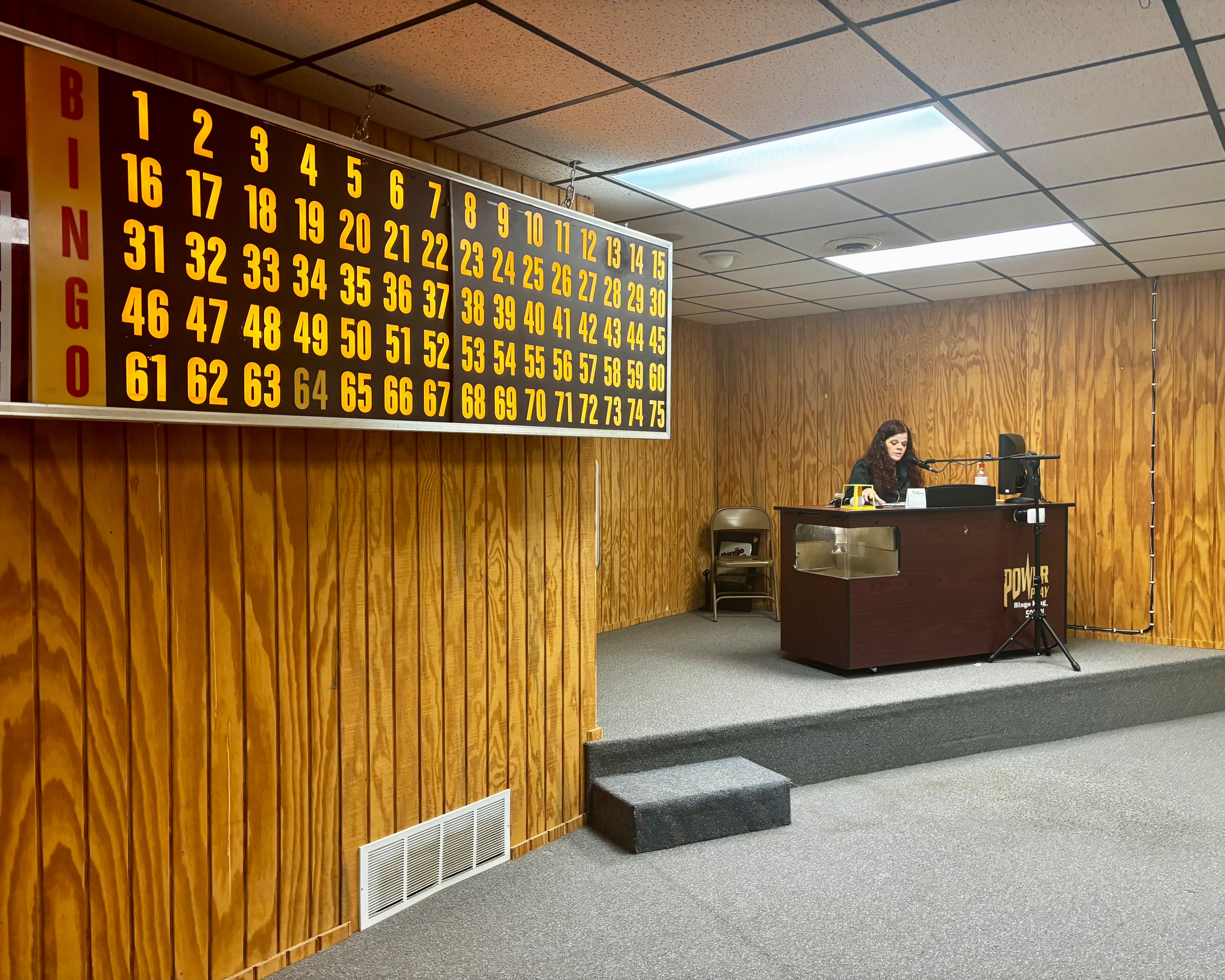 The stage of Heritage Eatery &amp; Bingo’s new location. Photo by Tony Guerrero/Hays Post