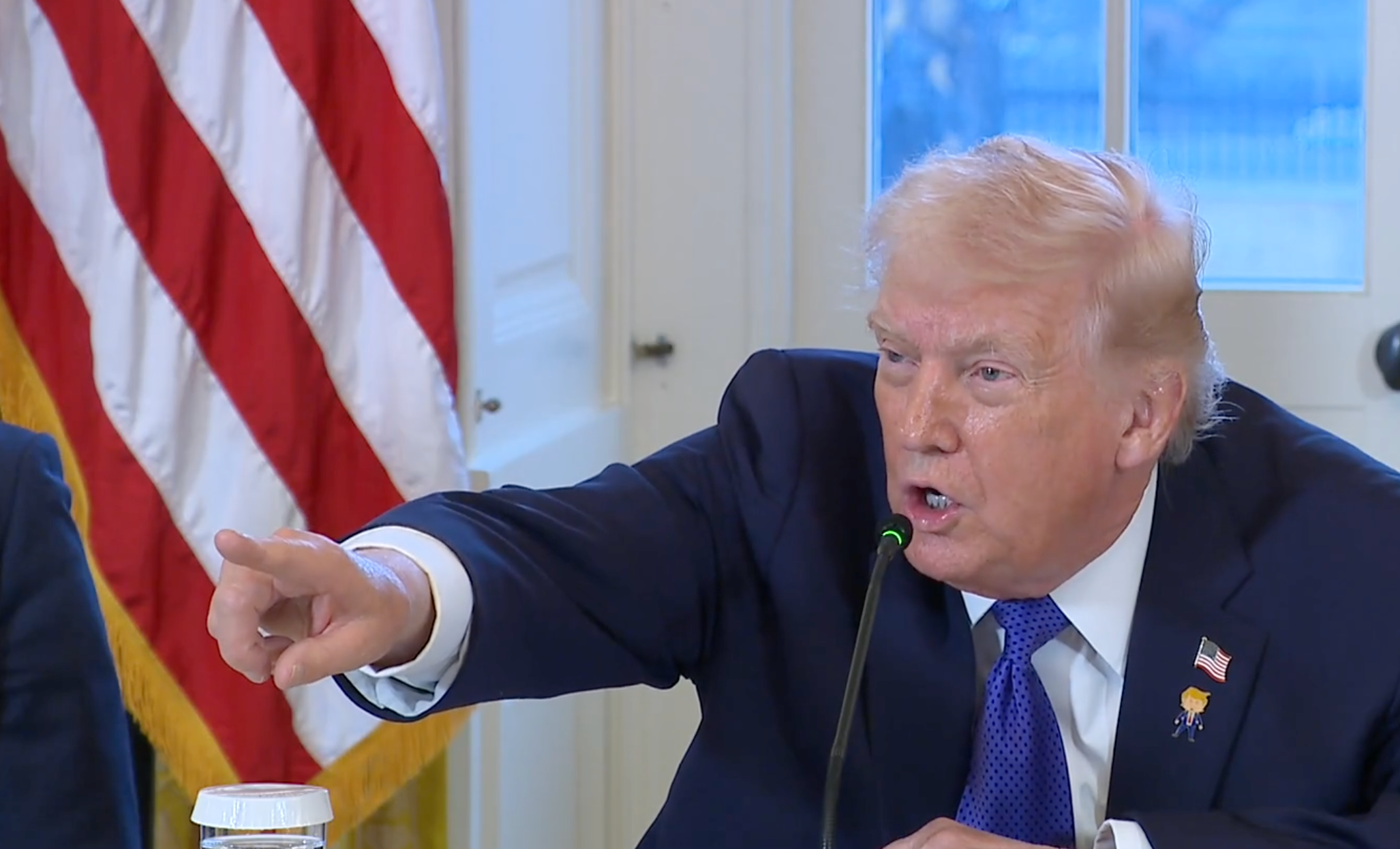 President Trump during a meeting on Friday with oil company executives at the White House -image from White House vido