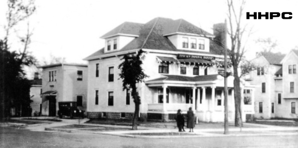 Friesen Funeral Home - 528 N. Main  - 1920 (est. 1901 at 316 N. Main) (old  Dr. H.G. Welsh residence &amp; hospital next door). Courtesy of the Conard-Harmon Collection.