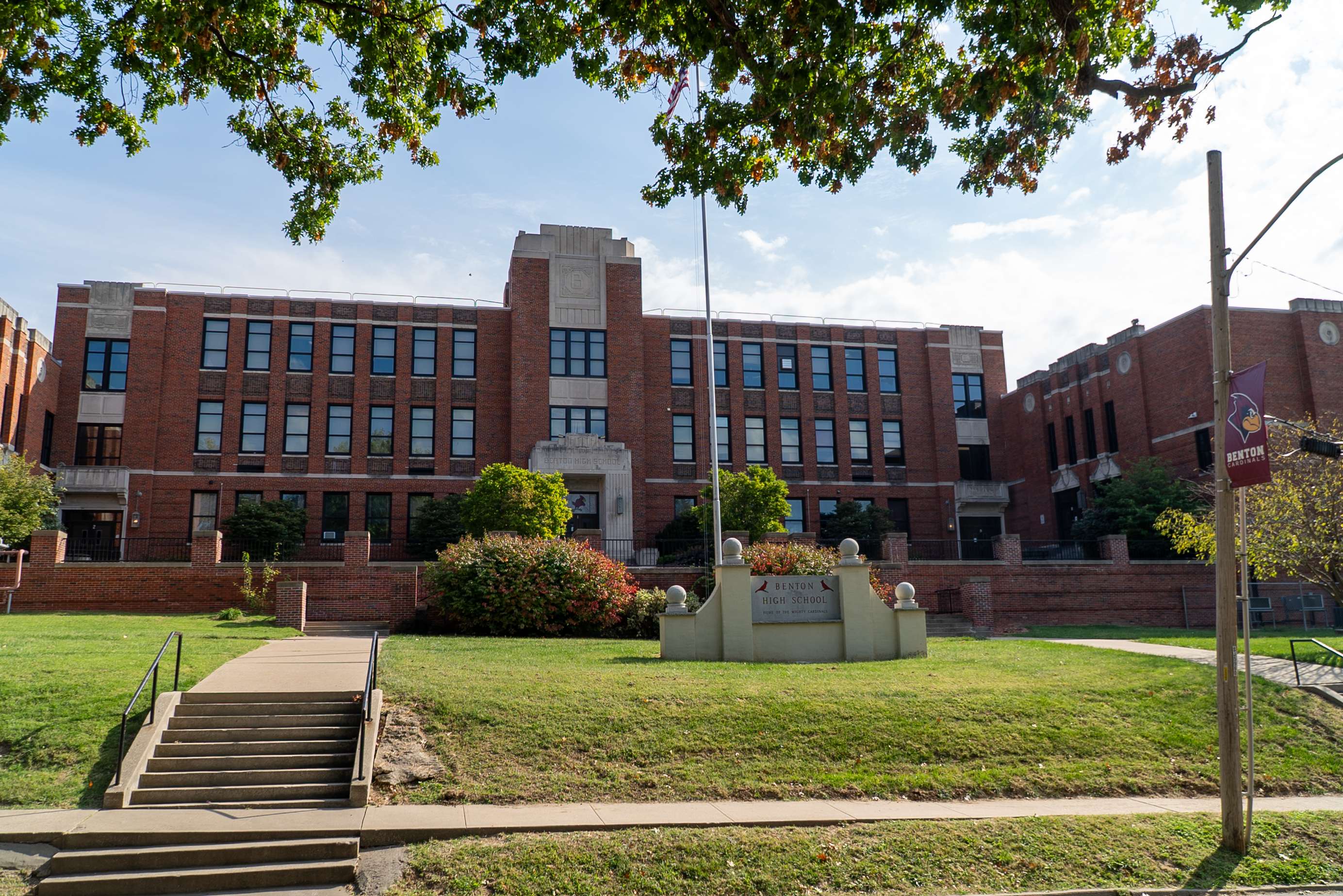 Despite a move to two high school's giving an influx of students at Benton High School next school year, the Cardinals will continue to compete in the MEC Conference, at least for the next two years/ Photo by Justin Peacock
