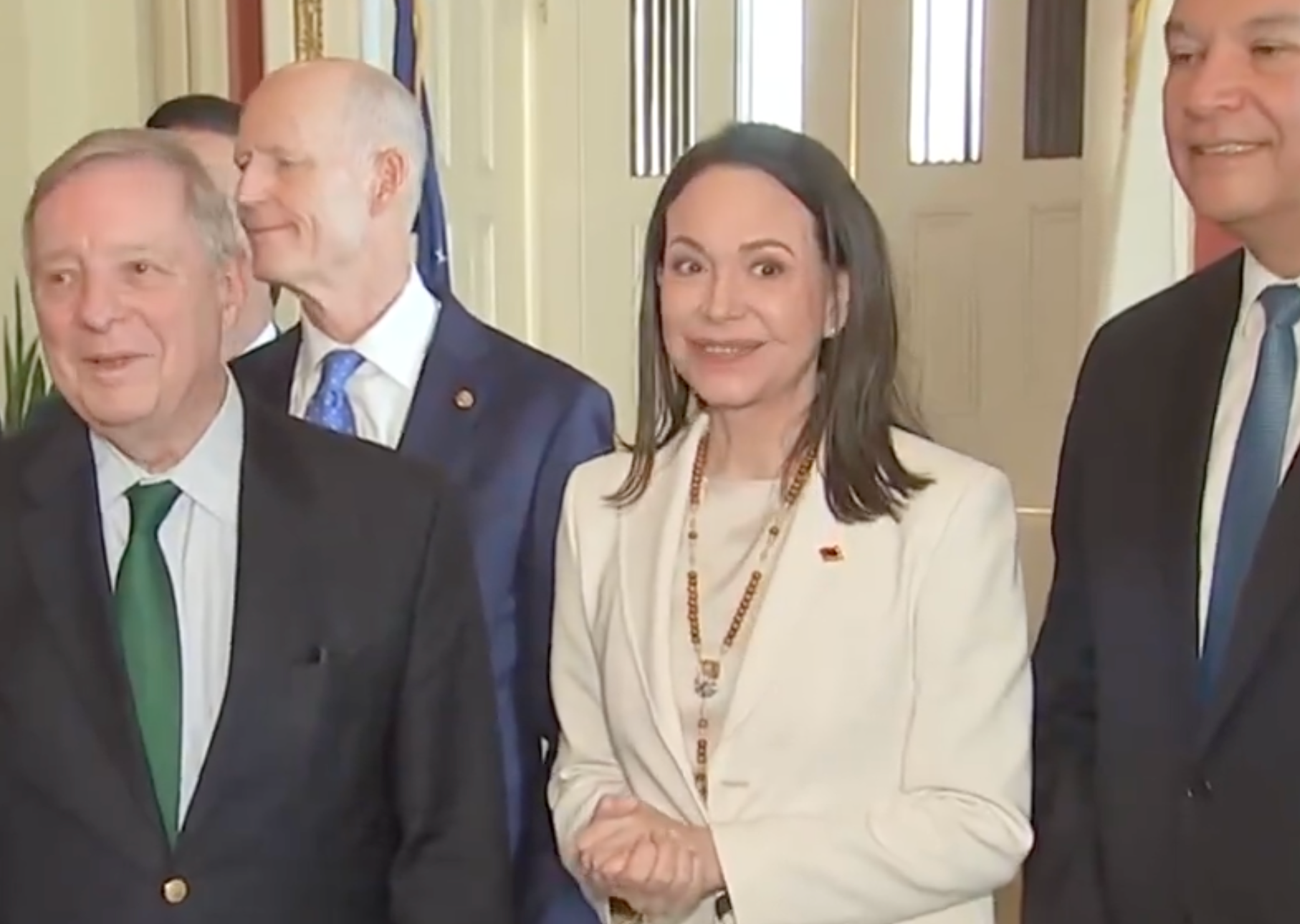 María Corina Machado also met with U.S. Senators on Thursday -image courtesy CSPAN