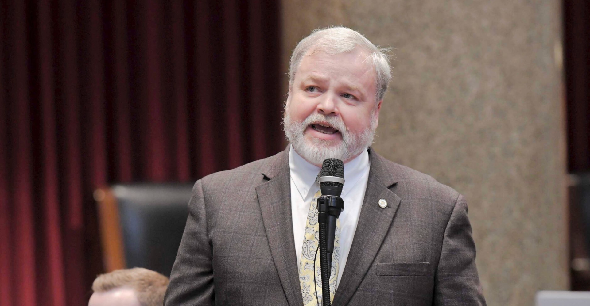State Rep. Darin Chappell of Rogersville speaks in March 2024 during Missouri House debate (Tim Bommel/Missouri House Communications).