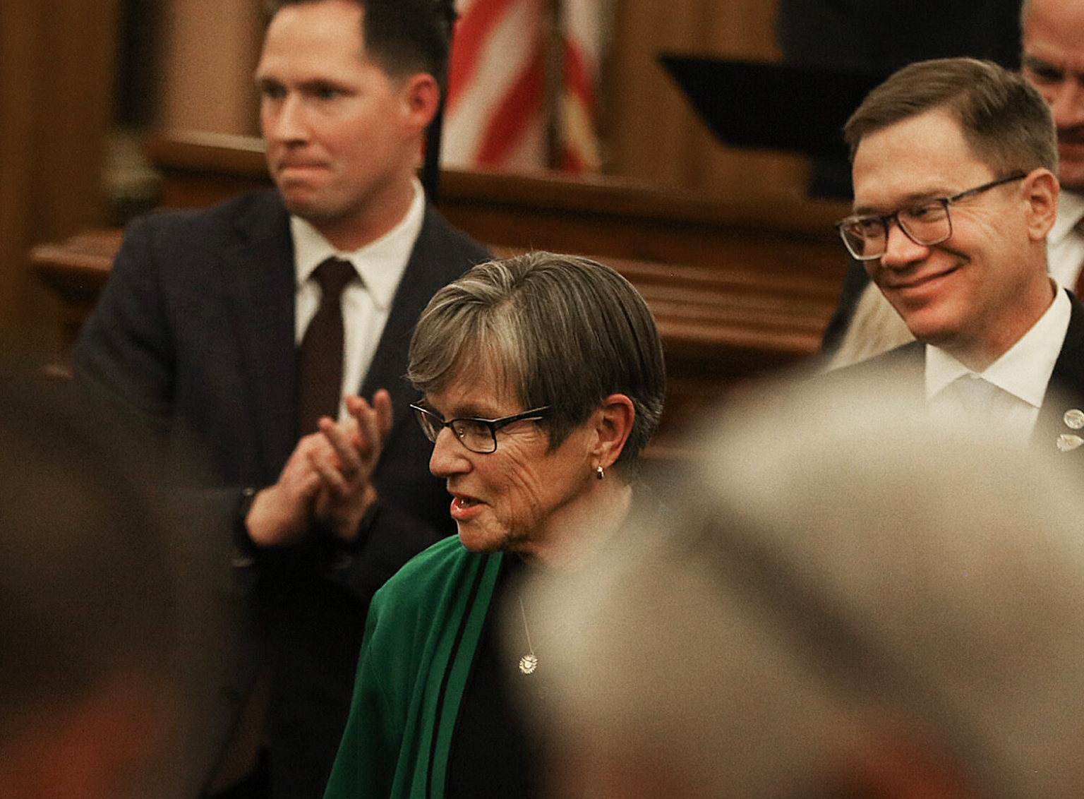  Kansas Gov. Laura Kelly has already signaled her support of a tough new cellphone ban for K-12 schools. (Photo by Thad Allton for Kansas Reflector)