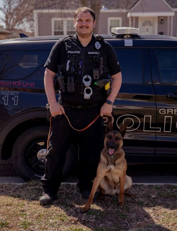 Great Bend Police Department K9 Neo with handler Blake Ridgel