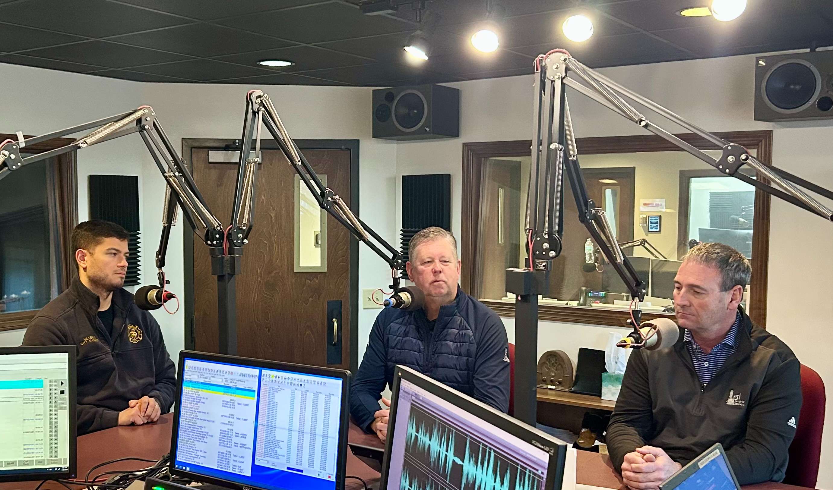 (L to R) Hutchinson City Manager Enrico Villegas, Vice Mayor Greg Fast, Mayor Scott Meggers