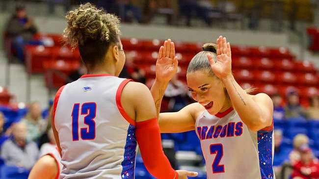 Katie Duncan, KaMyra Barber and the No. 18-ranked Blue Dragons travel to play Garden City at 5:30 p.m. on Wednesday in Garden City (Sydney Holzrichter/Blue Dragon Sports Information)