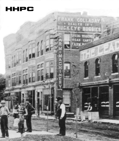 Colladay Buggies - Ad on Unit Block E. 1st - c. 1897. Courtesy of the Conard-Harmon Collection.