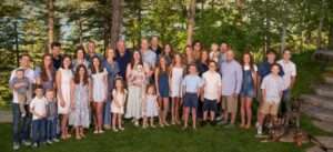 Mark and Robyn Jones with their children and grandchildren. The Texas couple now owns Nebraska’s Pawnee Springs Ranch. (Courtesy of the Jones family)