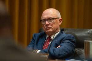 State Sen. John Arch of La Vista, speaker of the Nebraska Legislature. Jan. 12, 2026. (Zach Wendling/Nebraska Examiner)