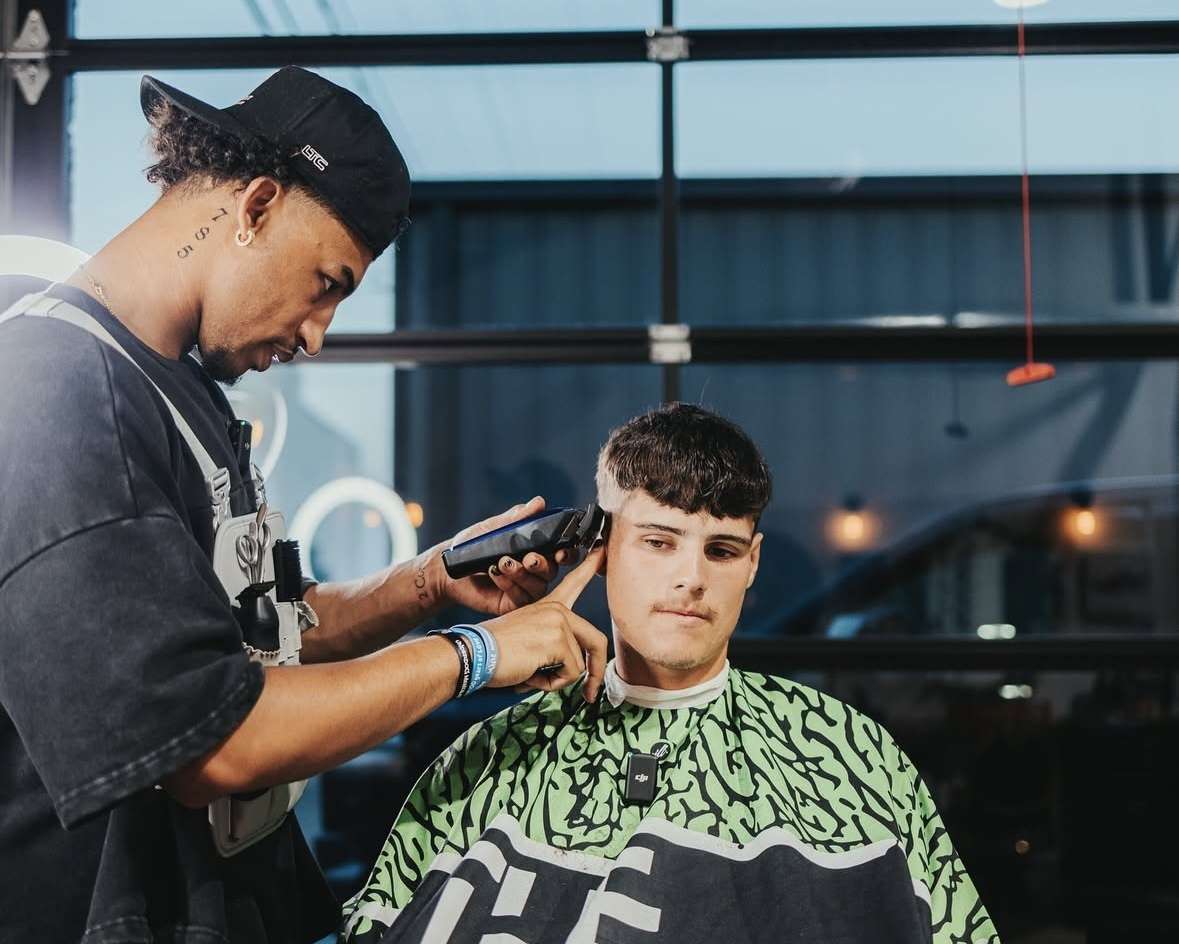 After obtaining his barber license, Remy Stull worked as a door-to-door pest control salesperson for a short time before joining Fade Factory. Courtesy photo