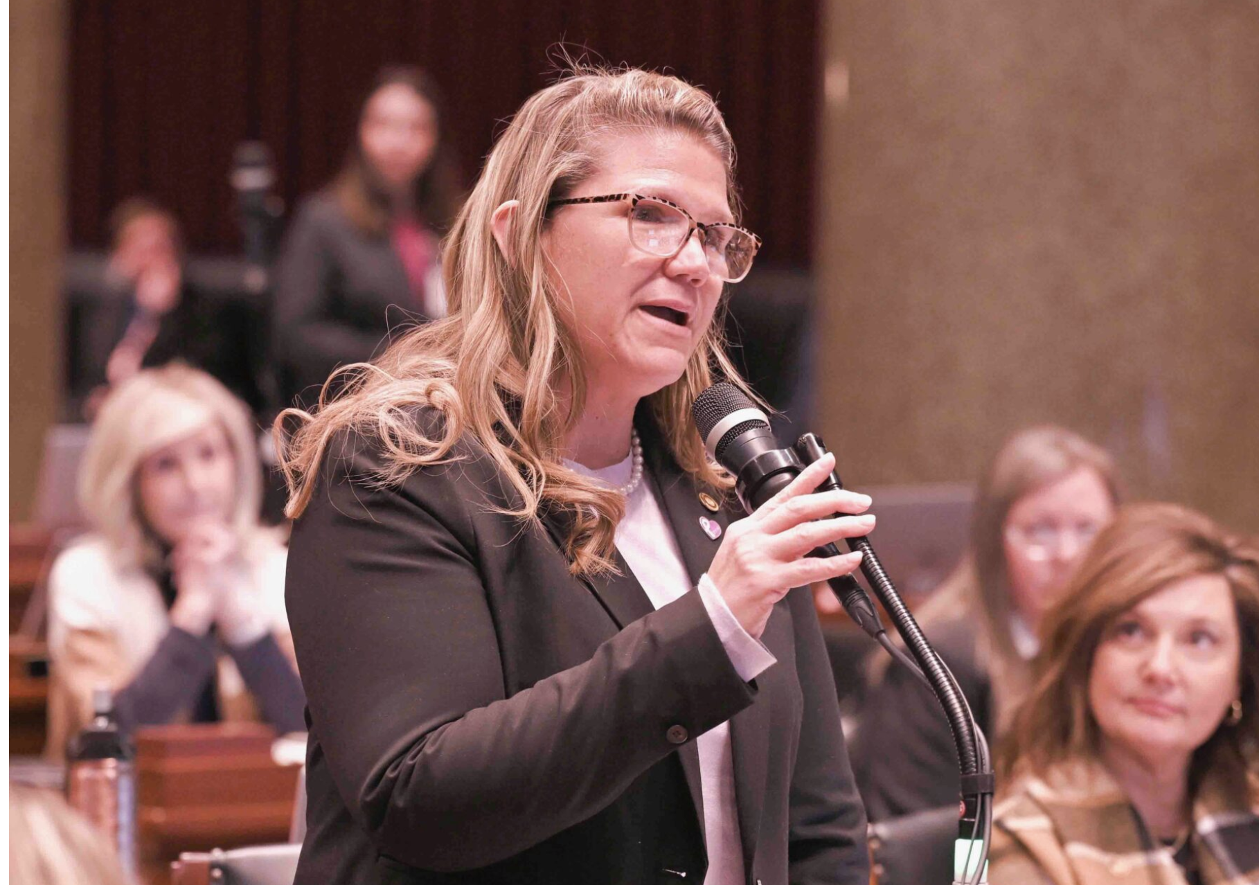 State Rep. Cecelie Williams, R-Dittmer, speaks in 2025 during Missouri House debate (Tim Bommel/Missouri House Communications)