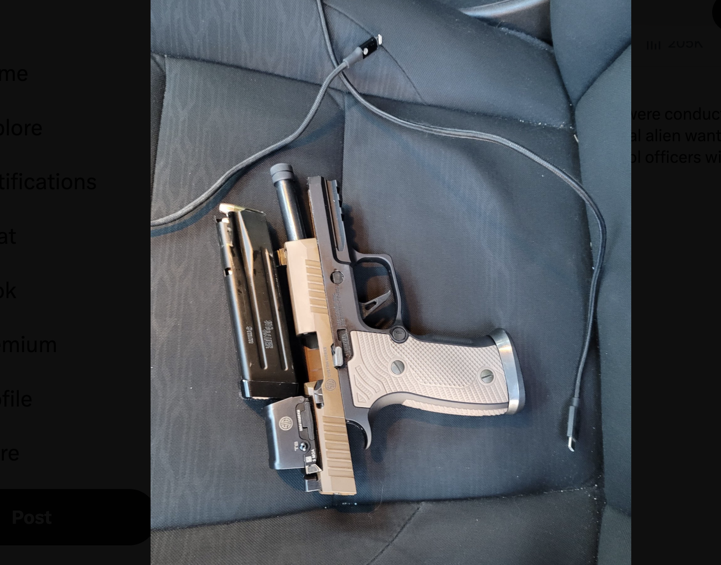 Photo of the weapon seized in shooting- photo DHS