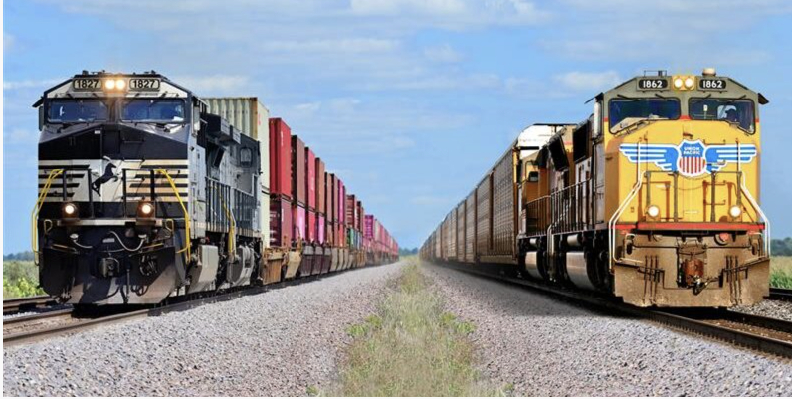 The Union Pacific and Norfolk Southern Railroads announce plans in July 2025 to create the first transcontinental railroad. (Courtesy of Norfolk Southern)