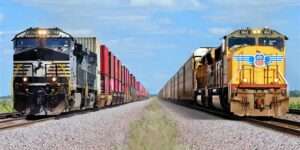 The Union Pacific and Norfolk Southern Railroads announce plans in July 2025 to create the first transcontinental railroad. (Courtesy of Norfolk Southern)