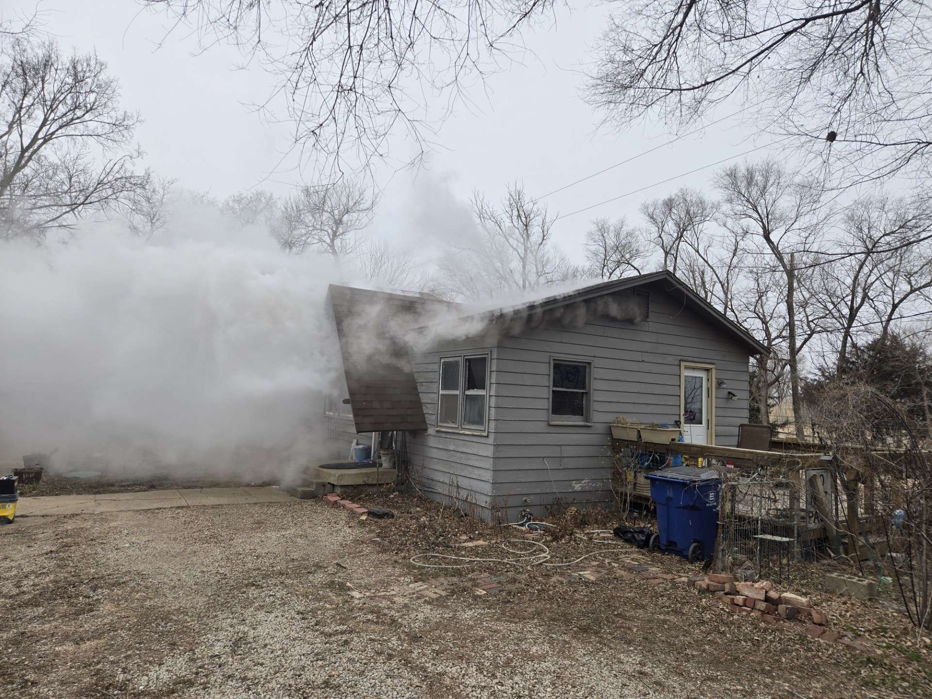 Rural Kansas home near total loss after fire