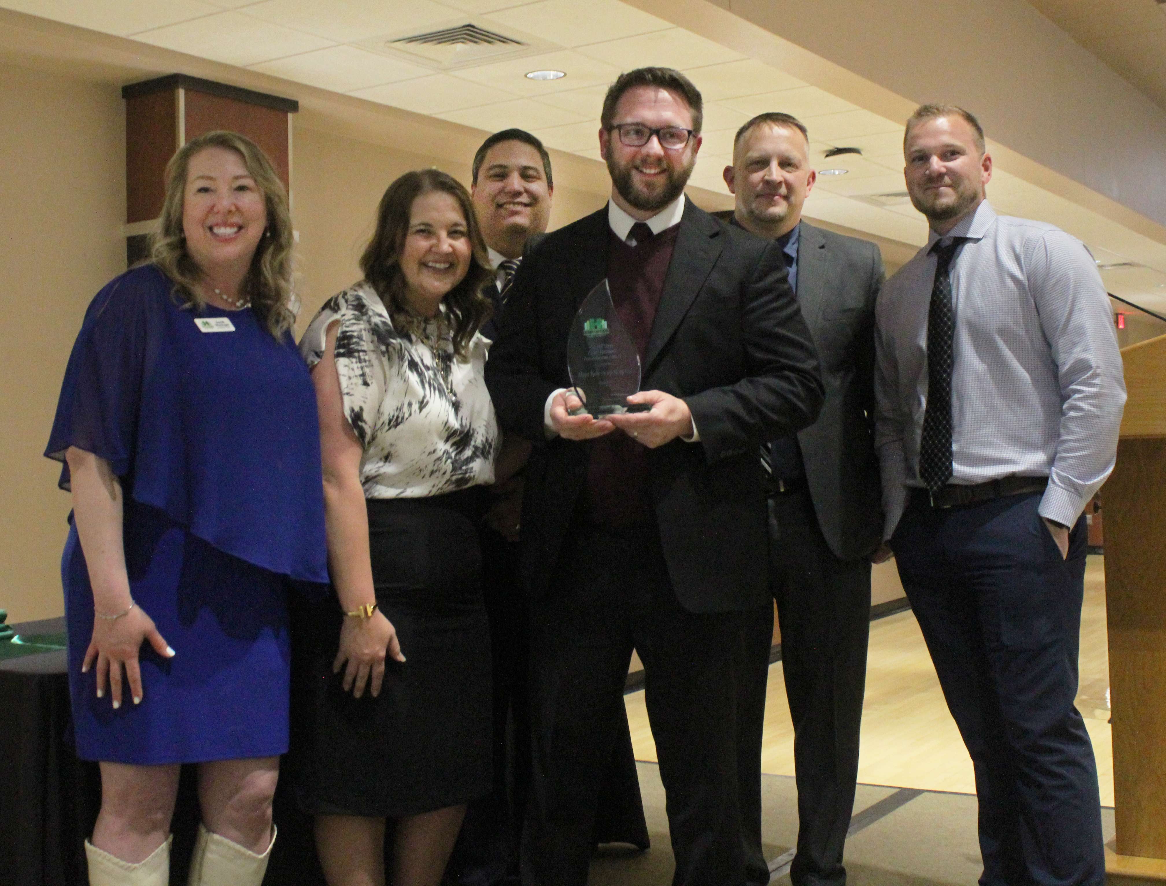 Dr. Mark&nbsp;Meier of Hays&nbsp;Veterinary Hospital accepts the Hays Small Business Achievement of the Year Award.&nbsp;Photo by Cristina Janney/Hays Post