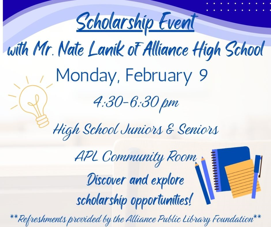 Scholarship Event (courtesy Alliance Public Library)