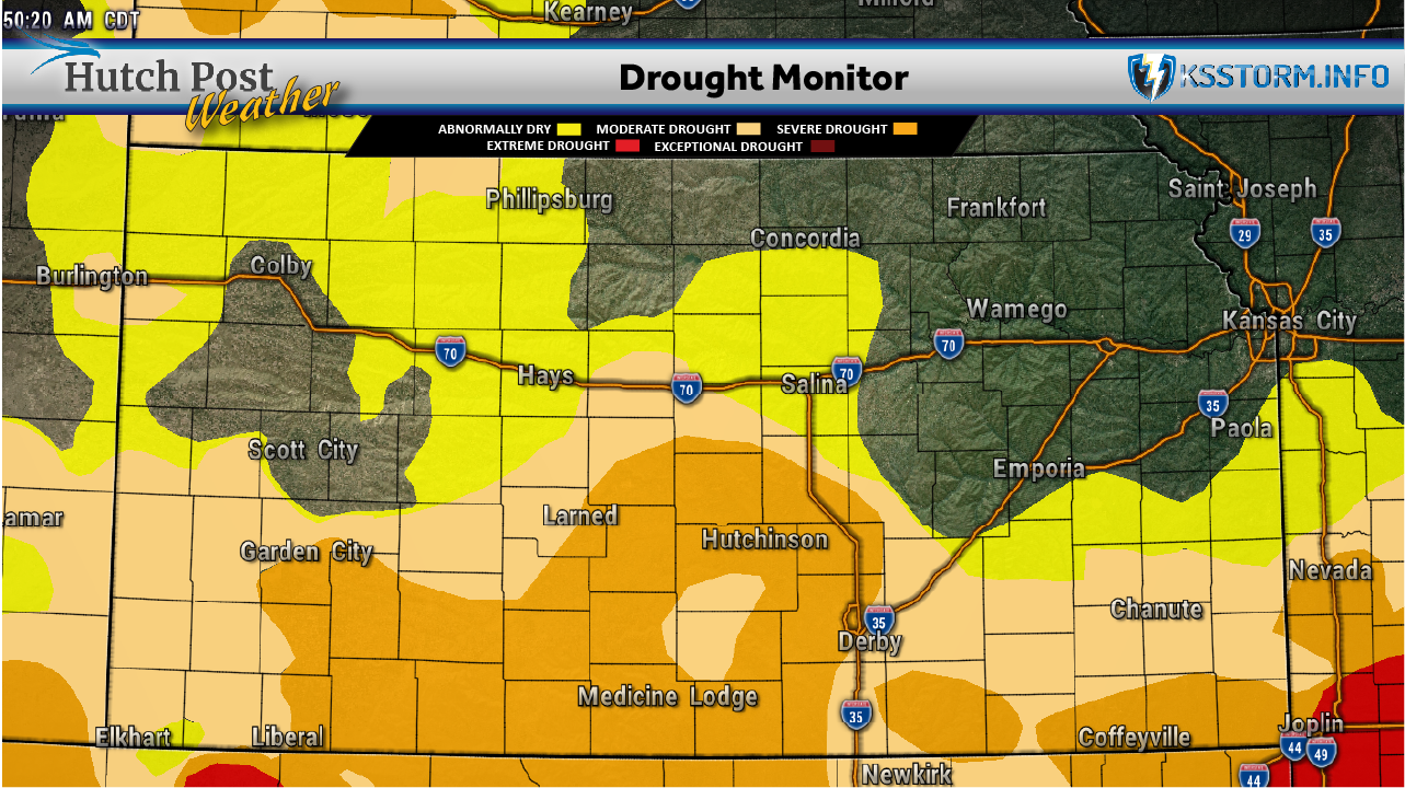 Kansas Drought Monitor - Sept. 29, 2026 - Map data courtesy of National Drought Mitigation Center
