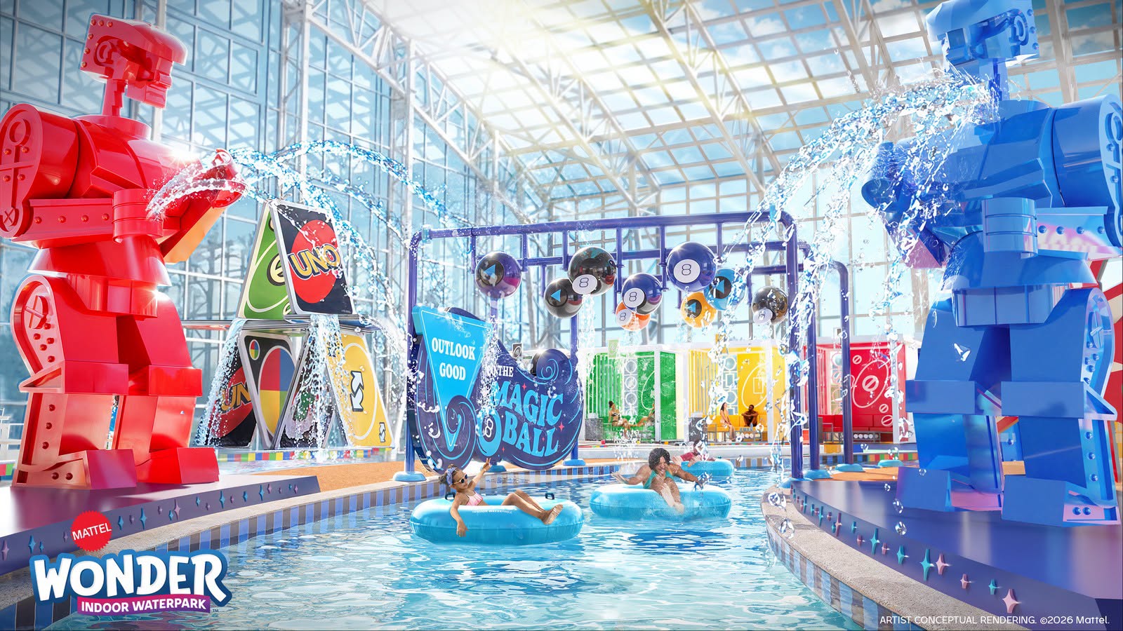 Mattel Wonder Indoor Waterpark conceptual look. (Mattel, Inc.)