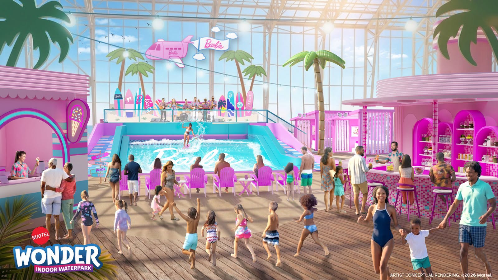 Mattel Wonder Indoor Waterpark conceptual look. (Mattel, Inc.)