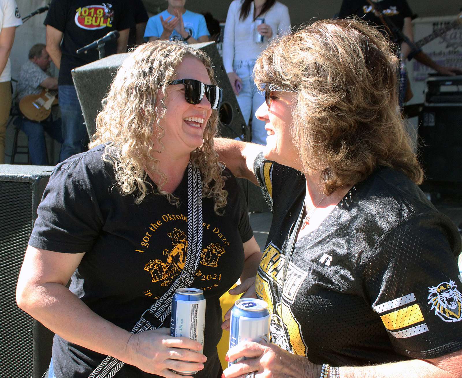 Stuart, left, with Jolene Zimmerman, runner up, right.