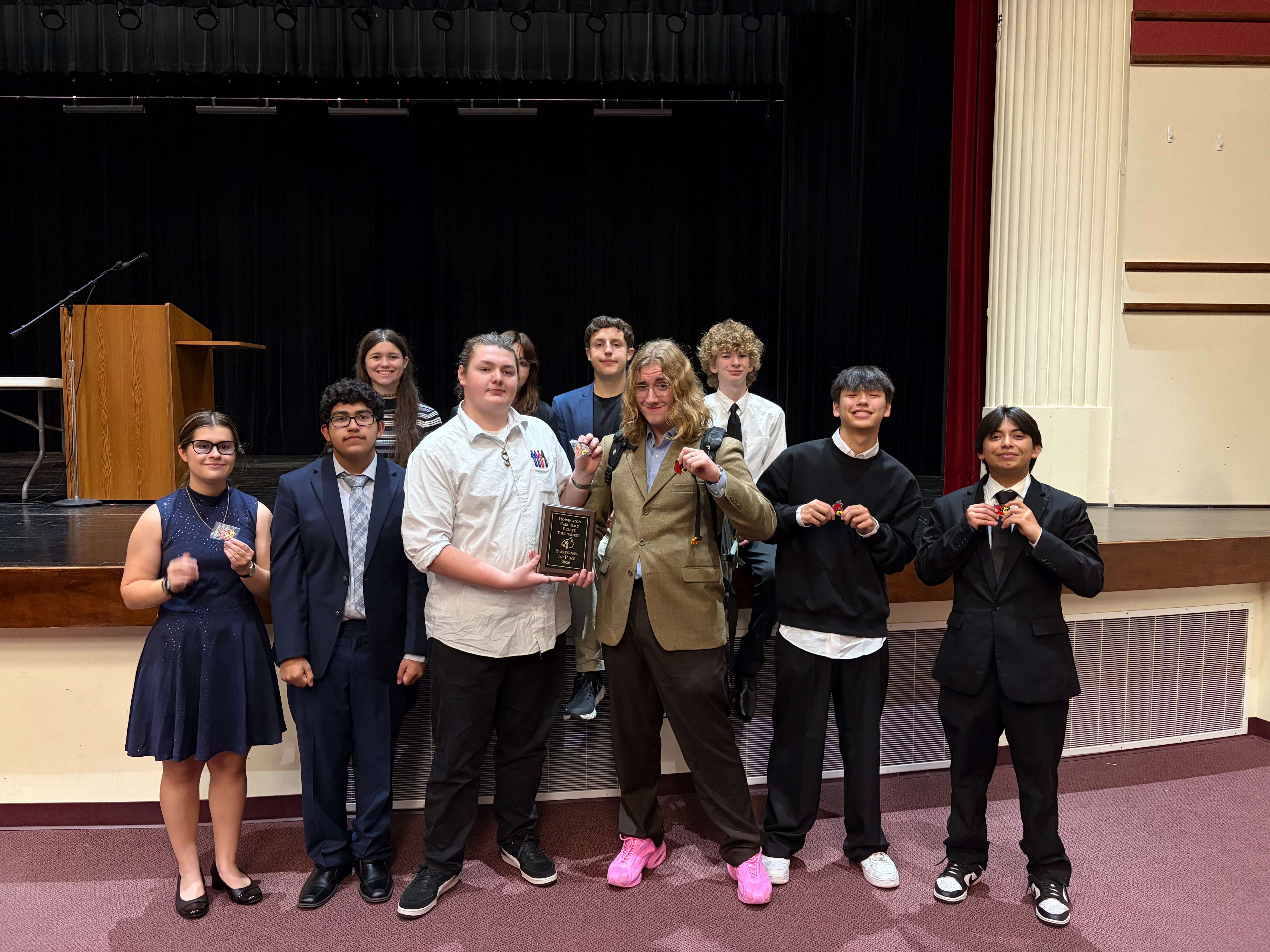 In Hoisington -&nbsp;Back row: Nevaeh Nagal, Ethan Harrington, and Evan Mason. Front row: Kendra Schiedeman, Jaaziel Harrington, Hunter McClanahan, Mark Sperlein, Parker Coleman,&nbsp; and Sebastian Quezada. Not pictured - Fernanda Rincon.