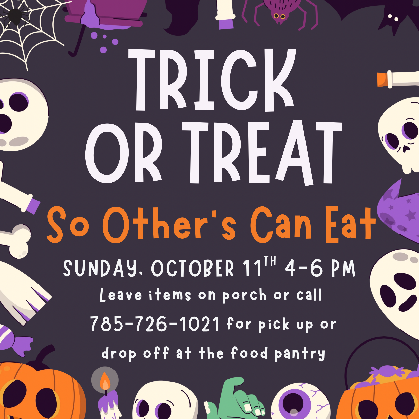 Ellis Trick or Treat So Others Can Eat is Oct. 11