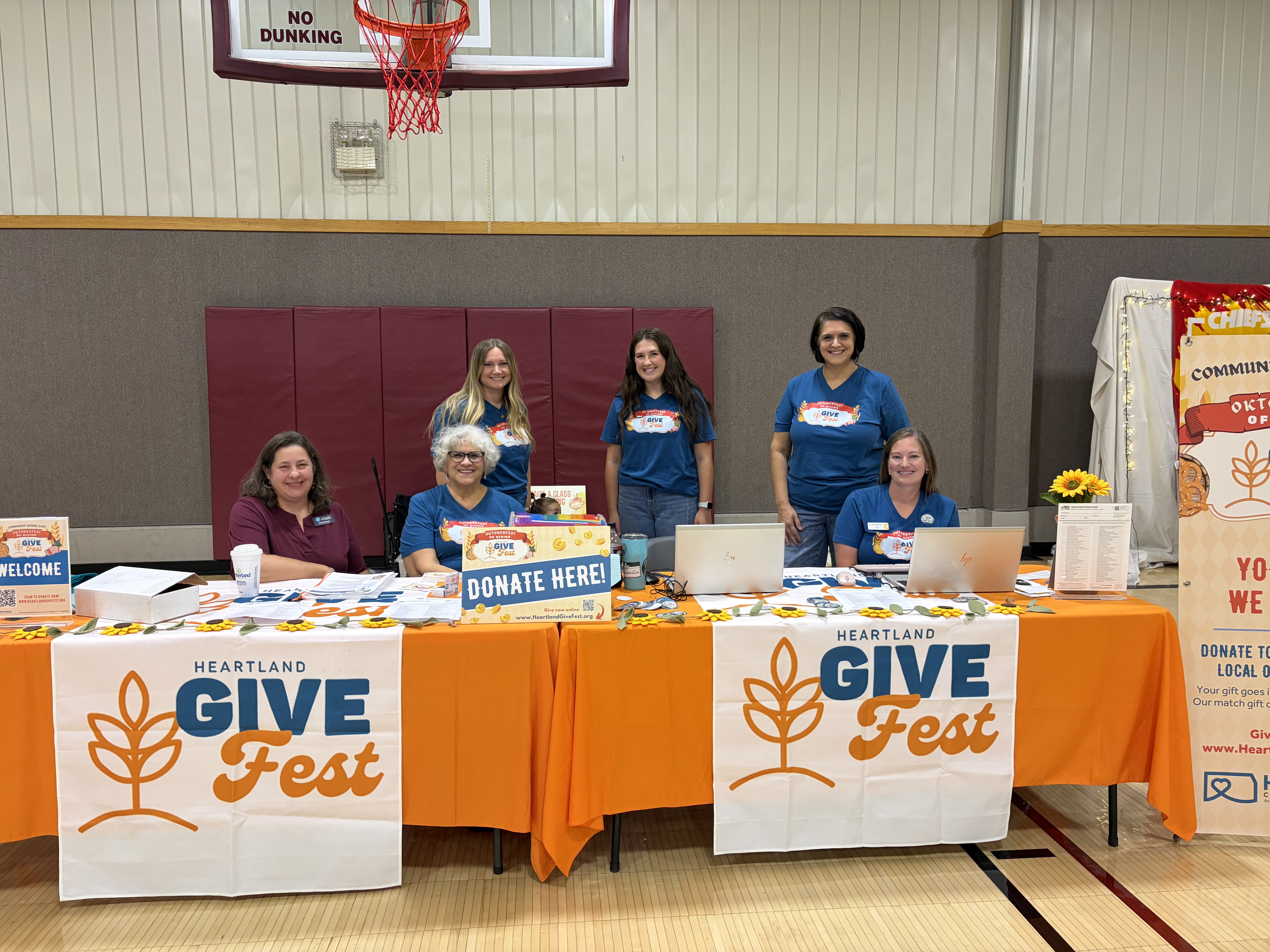 Heartland Community Foundation presents GiveFest 2026 at the Hays Recreation Center. From left: Natalie Wood, Dalia Hale, Kelly Richardson, Marlie Dobson, Sarah Meitner and Jessica Kerr. Photo by Alin Hett/Hays Post