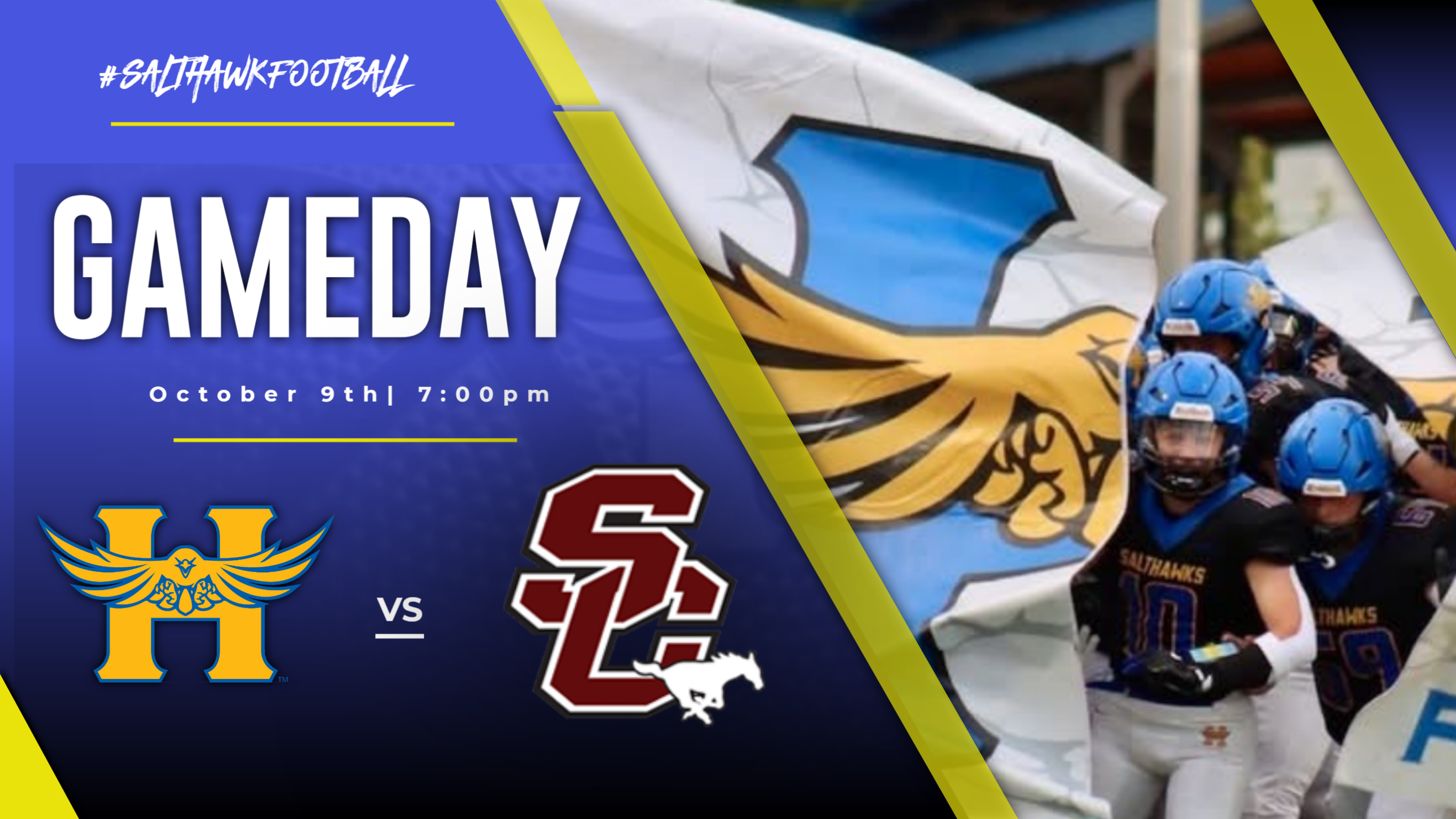 Game Day - Hutch High vs Salina Central on Senior Night Friday, October 9th.