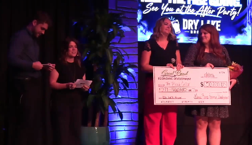 Claflin's The Book Cellar, co-owned by Kelsey Hall and Rebecca Kratzer, took home $55,000 Thursday night as the grand-prize and People's Choice winner at the IGNITE Rural Business Competition, sponsored by Great Bend Economic Development.