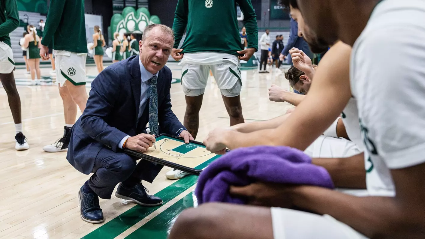 The Northwest Missouri Bearcat mens basketball team is preparing for a new season after finishing 10th last season, looking to make a jump in year three of the Matt Keeley era/ Photo courtesy of Aaron Hare- Northwest Athletics