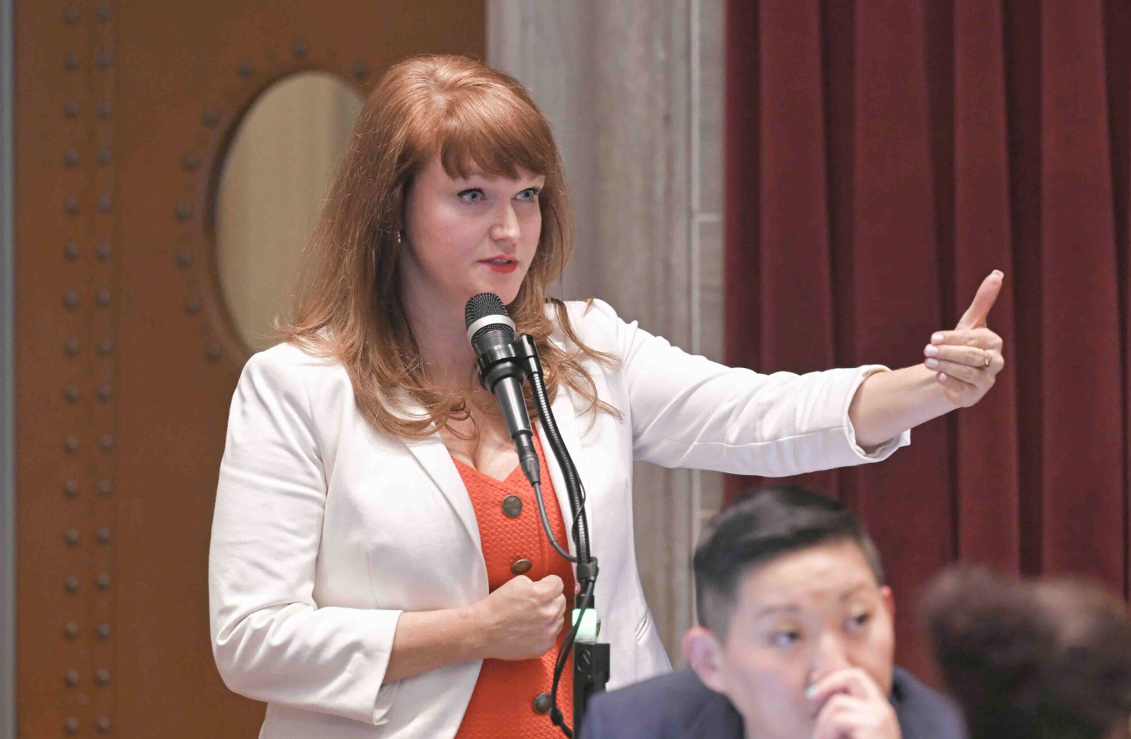 Rep. Keri Ingle speaks during House debate March 27, 2025 (Tim Bommel/Missouri House Communications).