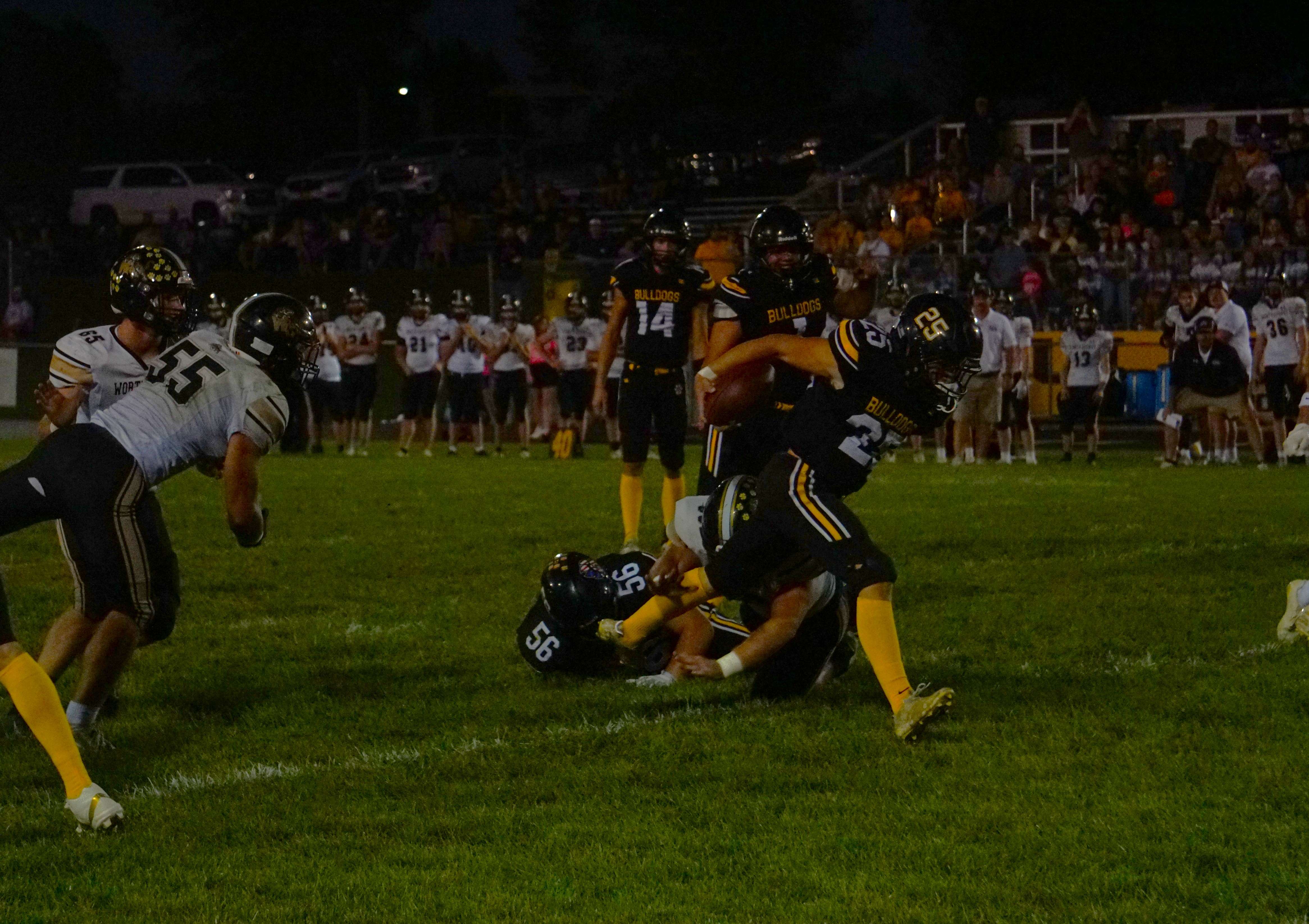 Stanberry's Pax Schieber (25) rushes for a touchdown/ Photo by Matt Pike