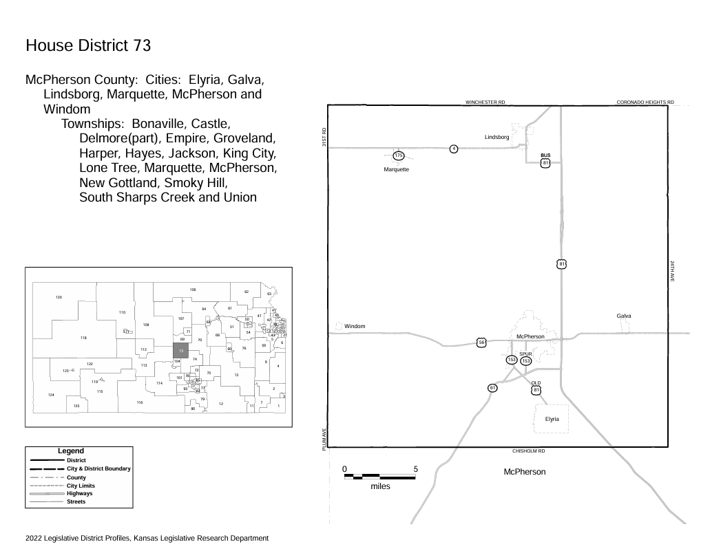 Kansas House District 73 (Courtesy State of Kansas)