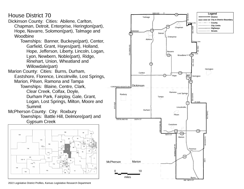 Kansas House District 70 (Courtesy State of Kansas)