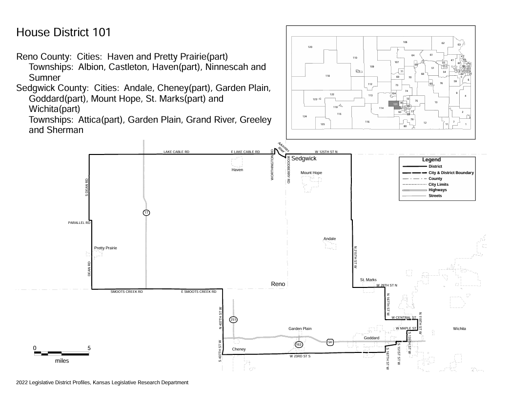 House District 101 (Courtesy State of Kansas)
