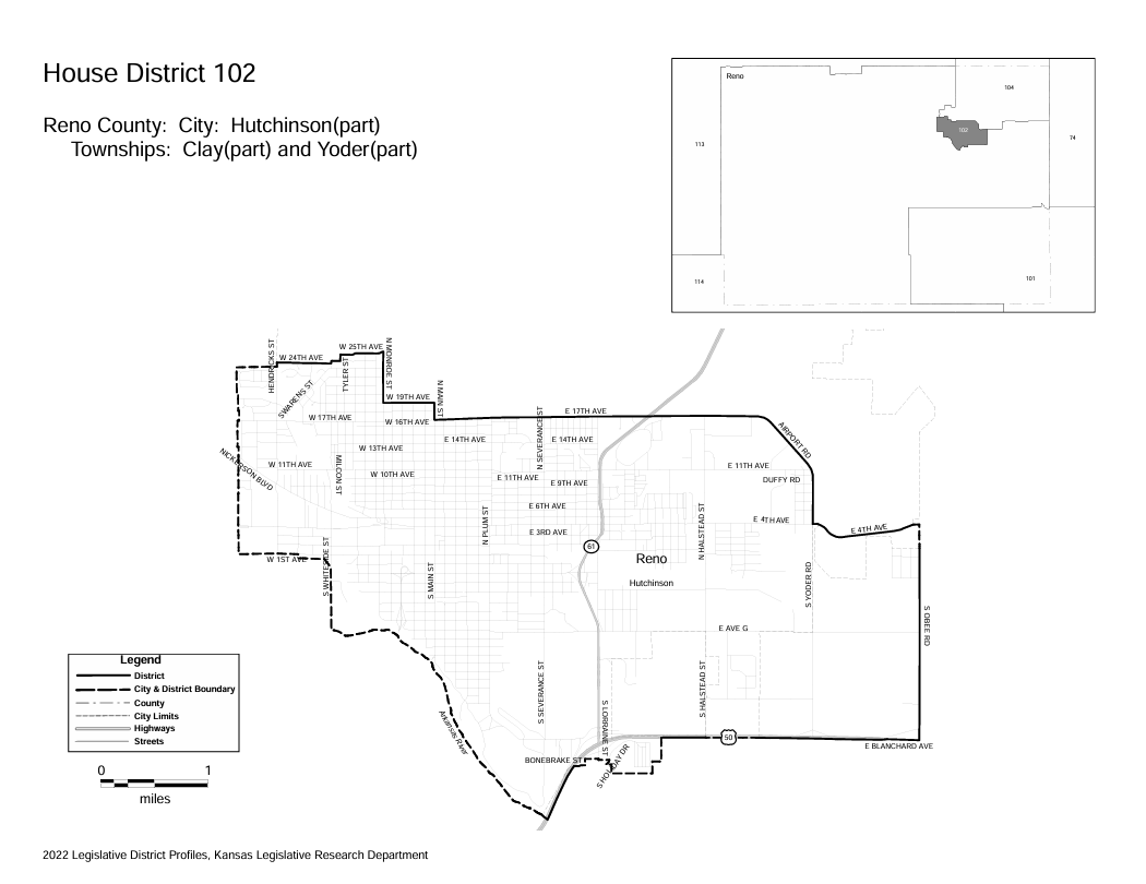 House District 102 (Courtesy State of Kansas)