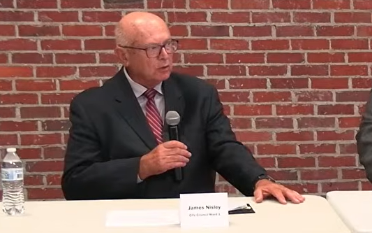 James Nisley is running unopposed for Ward 1 in the North Platte City Council race. He took questions with other candidates during the 2026 North Platte Downtown Association Candidate Forum