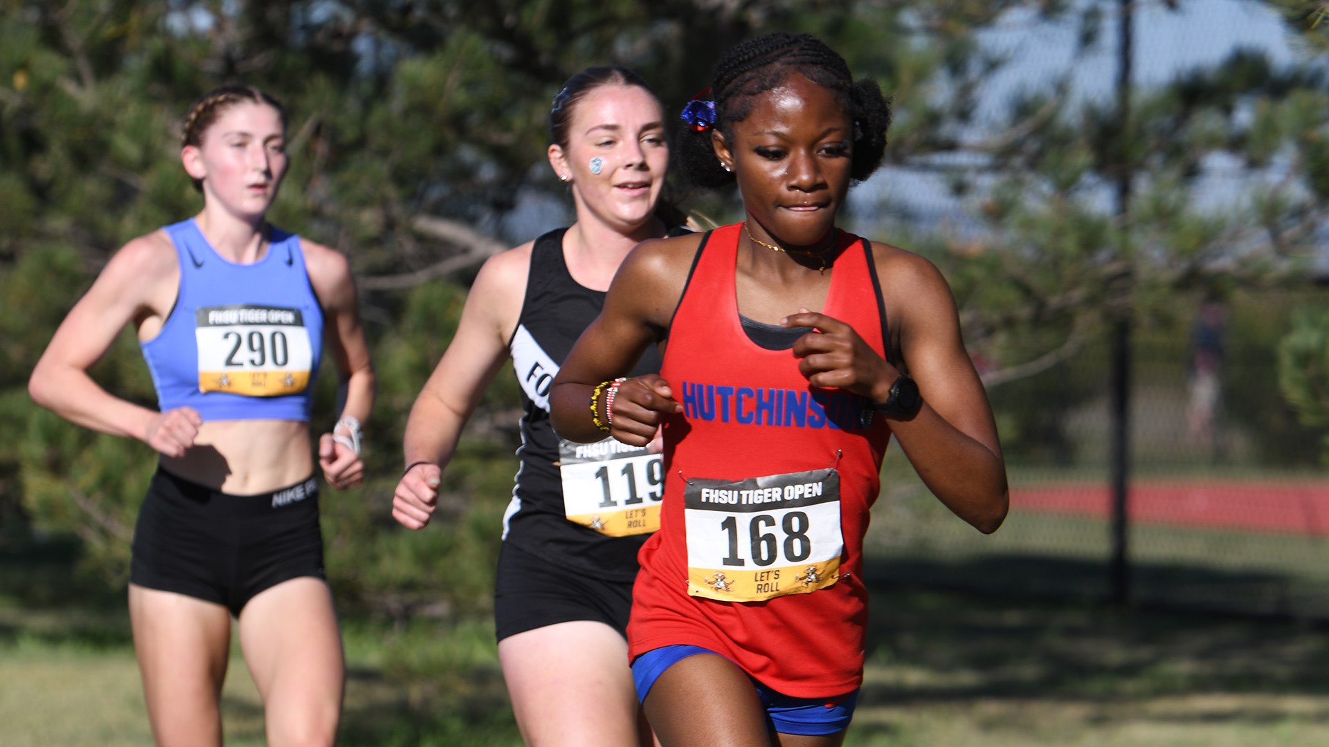 Sophomore Ashara Frater led the Blue Dragon women's cross country team by winning the FHSU Tiger Open on Saturday at Hays, KS. (Photo courtesy Ryan Prickett/FHSU Sports Information).