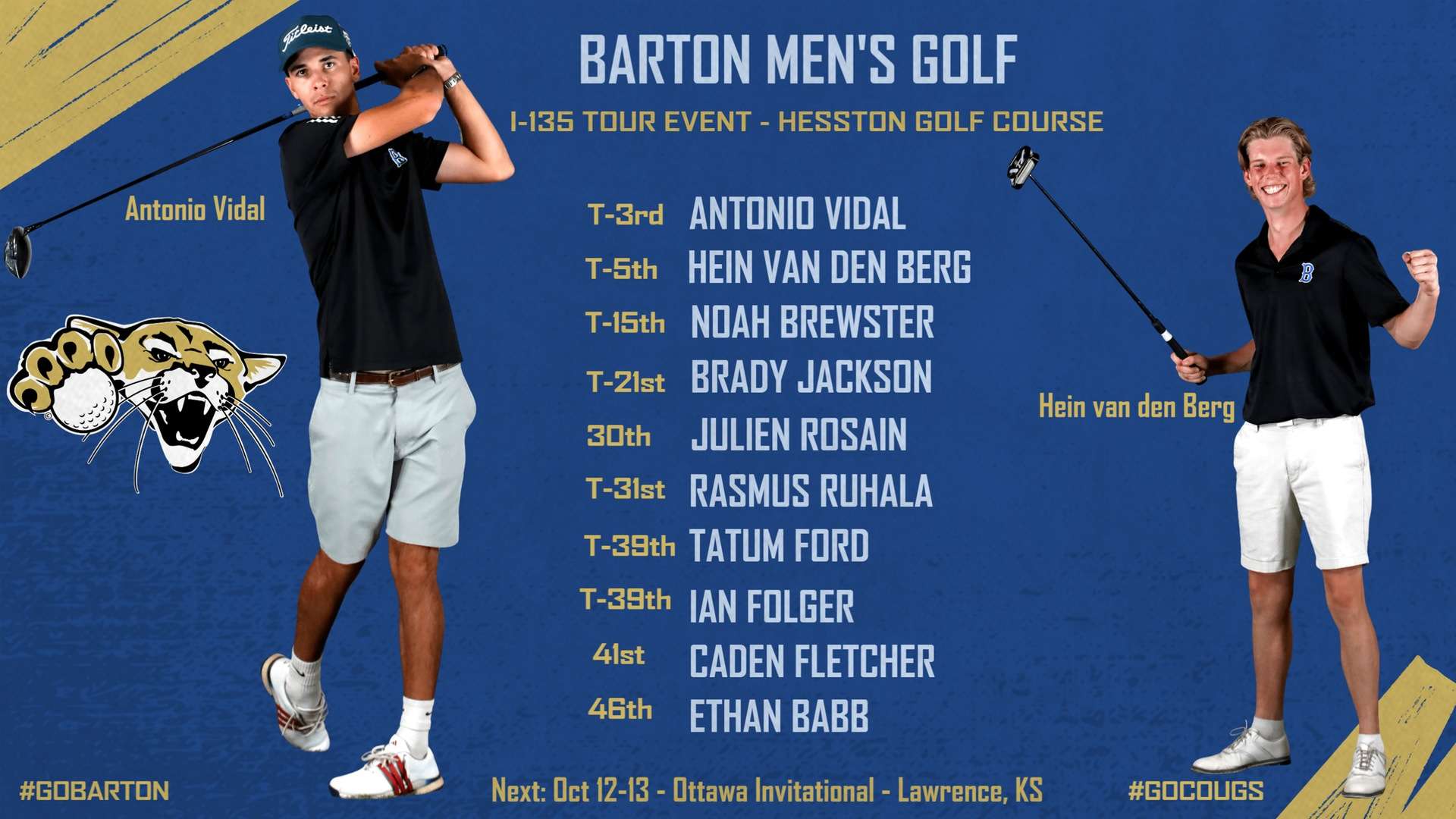 Antonio Vidal and Hein van den Berg (BartonSports.com)