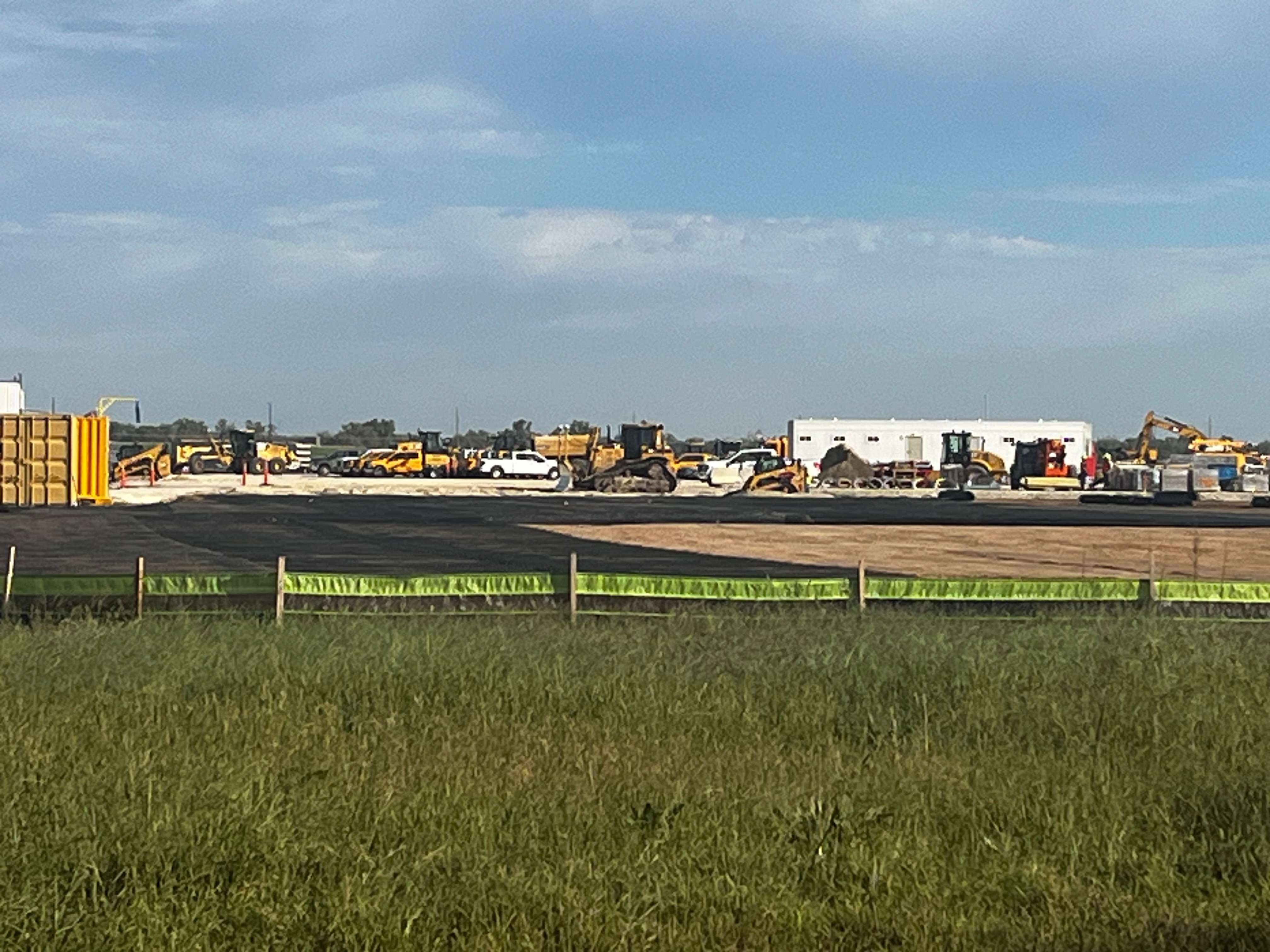Site work underway at the location of Evergy's McNew Energy Center, Oct. 12, 2026 (Hutch Post photo)